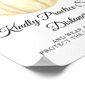 赤面バラピンクフラワーパンプキンソーシャル分散 ポスター (角)