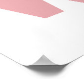 赤面バラピンクミニマリストファミリーモノグラムレター ポスター (角)