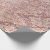 赤面バラピンク大理石光沢のある火花粉末のテクスチャ ラッピングペーパー (角)