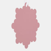 赤面バラピンク無地のカラー |クラシック |エレガント | オーナメントカード (右)