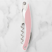 赤面バラピンク無地のカラー |クラシック |エレガント | ソムリエナイフ (正面)