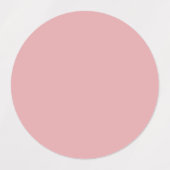 赤面バラピンク無地のカラー |クラシック |エレガント | ラベル (デザイン1)