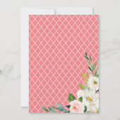 赤面バラファーストコミュニオン&ブランチピンク&ホワイト 招待状 (裏面)