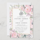 赤面バラフローライスラム結婚教徒 招待状 (正面)