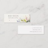 赤面バラフローライヤリングフープループスタッド表示 スキニー名刺 (正面/裏面)