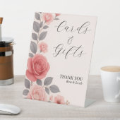 赤面バラフローラウェディングカード&ギフトサイン 台座サイン (インサイチュ)