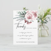 赤面バラフローラベリ企業のービジネスロゴ サンキューカード (スタンド正面)