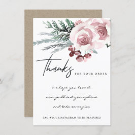 赤面バラフローラベリ企業のービジネスロゴ サンキューカード