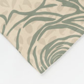 赤面バラフローラヴィンテージガーデンパターン フリースブランケット (角)