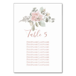 赤面バラフローラ埃バラ結婚の座席表 テーブルナンバー