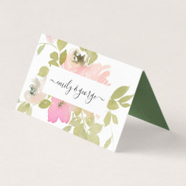 赤面バラフローラ水彩色結婚座席表