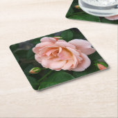 赤面バラフローラ紙コースター スクエアペーパーコースター (アングル)