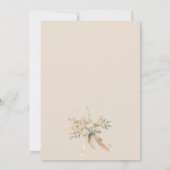 赤面バラフローラ結婚ズブーケブライダルシャワー 招待状 (裏面)