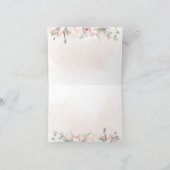 赤面バラブライダルパーティシーティングカード サンキューカード (内部)