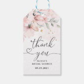 赤面バラブライダルメッセージカード。結婚ギフトラベル。 ギフトタグ (正面)