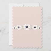 赤面バラブルーアイボリーアネモネタイムレス結婚ズ 招待状 (裏面)