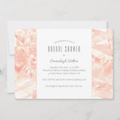 赤面バラプリンセスカットジェムストーンブライダルシャワー 招待状 (正面)