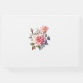 赤面バラボホ結婚のアーチ結婚ズ ゲストブック (裏面)