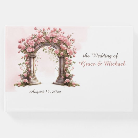 赤面バラボホ結婚のアーチ結婚ズ ゲストブック (正面)