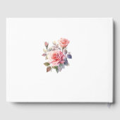 赤面バラボホ結婚のアーチ結婚ズ ゲストブック (裏面)