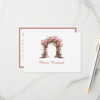 赤面バラボホ結婚のアーチ結婚ズ 出欠カード