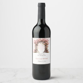 赤面バラボホ結婚のアーチ ワインラベル