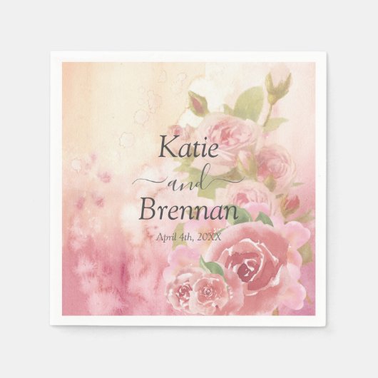 赤面バラボ結婚タニカル スタンダードカクテルナプキン (正面)