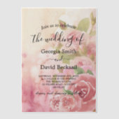 赤面バラボ結婚タニカル ベラム紙招待状 (正面)