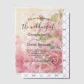 赤面バラボ結婚タニカル ベラム紙招待状 (オフセット (招待状))