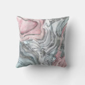 赤面バラマーブルパステルピンクス&シルバー クッション (裏面)