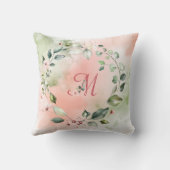 赤面バラモノグラムウォーターカラー クッション (裏面)