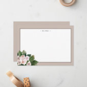 赤面バラモノグラム文房具ノートカード ノートカード (正面/裏面インサイチュ)