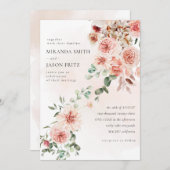 赤面バラユーカリ・グリ結婚ーナリーズ 招待状 (正面/裏面)