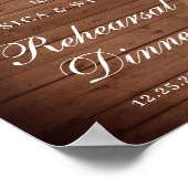 赤面バラランタン素朴ウッドリハーサルディナー ポスター (角)