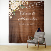 赤面バラランタン素朴ウッド結婚ズの背景 タペストリー (インサイチュ)