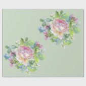 赤面バラ包装紙 ラッピングペーパー (フラット)