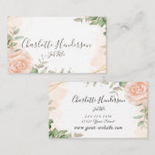 赤面バラ名刺 名刺 (正面/裏面)