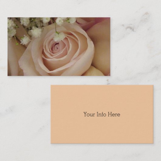 赤面バラ名刺 名刺 (正面/裏面)