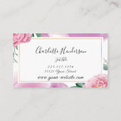 赤面バラ名刺 名刺 (裏面)