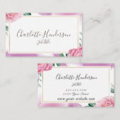 赤面バラ名刺 名刺 (正面/裏面)