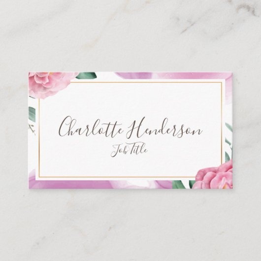 赤面バラ名刺 名刺 (正面)