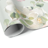 赤面バラ多肉仙人ユーカリ結婚ス ラッピングペーパー (ロールコーナー)