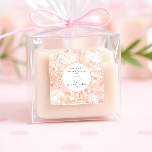 赤面バラ宝石イリュージョン結婚ズ スクエアシール