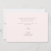 赤面バラ幹ブライダルシャワー 招待状 (裏面)