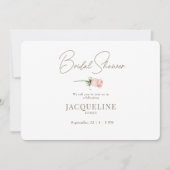 赤面バラ幹ブライダルシャワー 招待状 (正面)