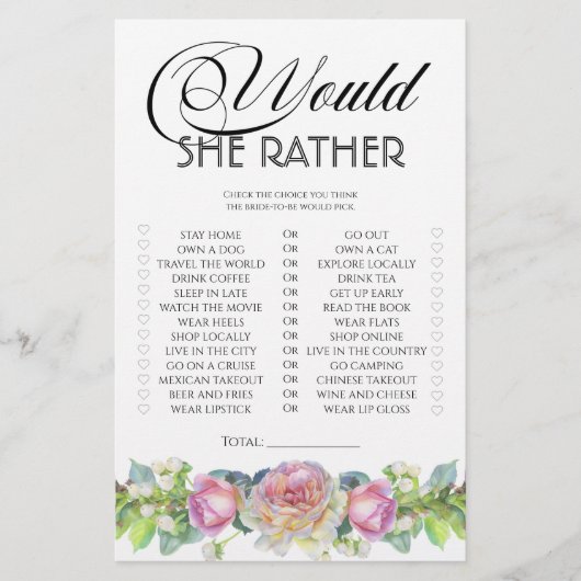 赤面バラ彼女はむしろブライダルシャワーゲーム (正面)