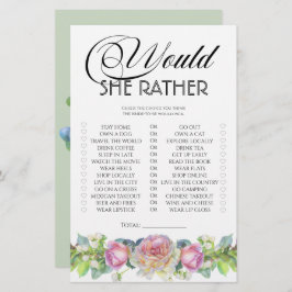 赤面バラ彼女はむしろブライダルシャワーゲーム