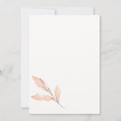 赤面バラ手描き水彩春の結婚式 招待状 (裏面)