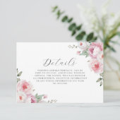 赤面バラ植物学フローラ結婚ズ詳細 エンクロージャーカード (スタンド正面)