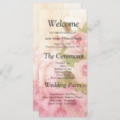 赤面バラ植物学結婚式 プログラム (正面/裏面)